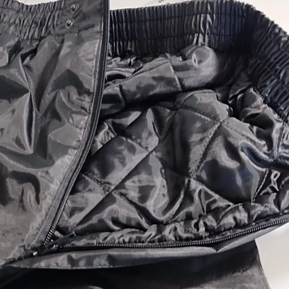 Sandy River Snowmobile Snow Pants Black Quilted Lining Pockets Zip Fly Med